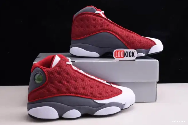 Rep Husky 414571-600 Flint 13 Air Red Retro Jordan Gym Grey 0524